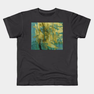 Golden-blue abstract Kids T-Shirt